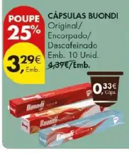 Pingo Doce Cápsulas Buondi promoção