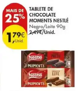 Pingo Doce Tablete de Chocolate Moments Nestlé promoção
