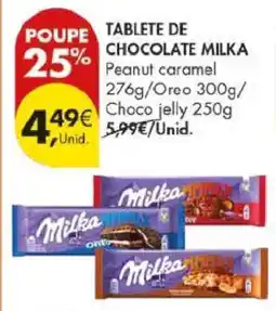 Pingo Doce Tablete de Chocolate Milka promoção