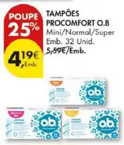 Pingo Doce Tampões ProComfort O.B promoção