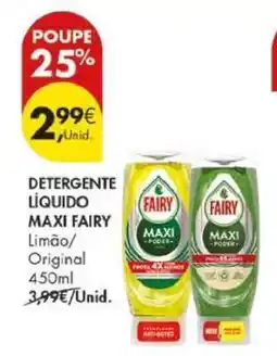 Pingo Doce Detergente Líquido Maxi Fairy promoção