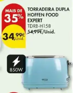 Pingo Doce Torradeira Dupla Hoffen Food Expert TDRB-H158 promoção