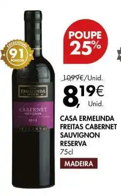 Pingo Doce CASA ERMELINDA FREITAS CABERNET SAUVIGNON RESERVA promoção