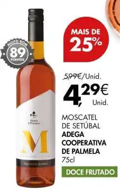 Pingo Doce Moscatel de Setúbal Adega Cooperativa de Palmela 75cl promoção