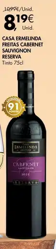 Pingo Doce CASA ERMELINDA FREITAS CABERNET SAUVIGNON RESERVA promoção