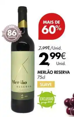 Pingo Doce Merlão Reserva 75cl promoção