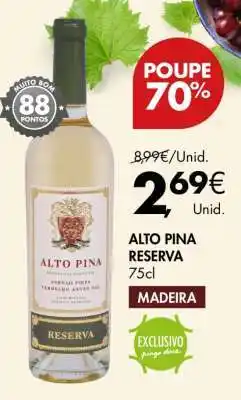 Pingo Doce ALTO PINA RESERVA 75cl promoção