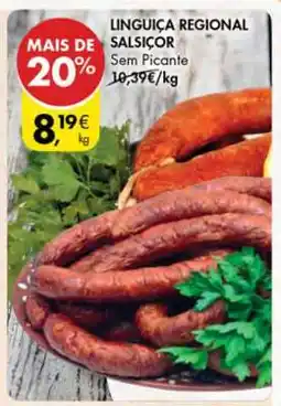 Pingo Doce Linguiça Regional Salsiçor promoção