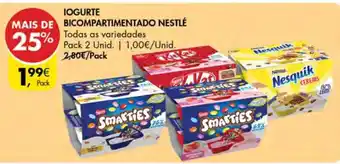 Pingo Doce IOGURTE BICOMPARTIMENTADO NESTLÉ promoção