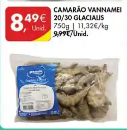 Pingo Doce CAMARÃO VANNAMEI 20/30 GLACIALIS promoção