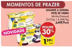 Pingo Doce IOGURTE A LEITEIRA POTE DE VIDRO promoção