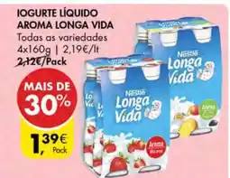 Pingo Doce Iogurte Líquido Aroma Longa Vida promoção