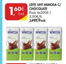 Pingo Doce LEITE UHT MIMOSA C/ CHOCOLATE promoção