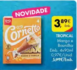 Pingo Doce Cornetto Tropical Mango e Baunilha promoção