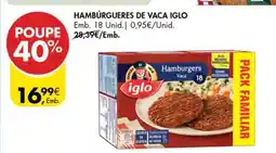 Pingo Doce HAMBÚRGUERES DE VACA IGLO promoção