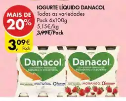 Pingo Doce IOGURTE LÍQUIDO DANACOL promoção
