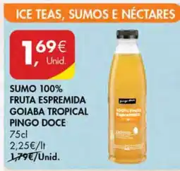 Pingo Doce Sumo 100% Fruta Espremida Goiaba Tropical Pingo Doce promoção