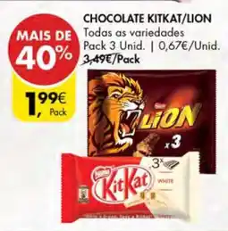 Pingo Doce CHOCOLATE KITKAT/LION promoção