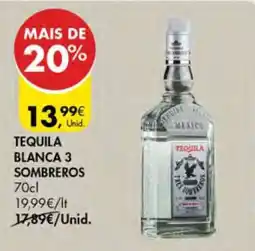 Pingo Doce Tequila Blanca 3 Sombreros promoção