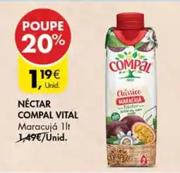 Pingo Doce Néctar Compal Vital Maracujá 1lt promoção