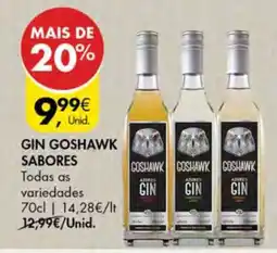 Pingo Doce GIN GOSHAWK SABORES promoção