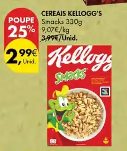 Pingo Doce Cereais Kellogg's Smacks 330g promoção