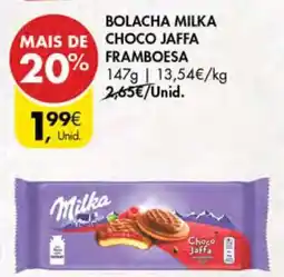 Pingo Doce Bolacha Milka Choco Jaffa Framboesa promoção