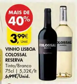 Pingo Doce Vinho Lisboa Colossal Reserva promoção