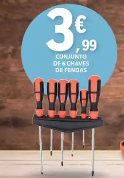 E.Leclerc Conjunto de 6 Chaves de Fendas promoção