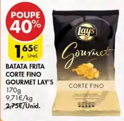 Pingo Doce Batata Frita Corte Fino Gourmet Lay's promoção