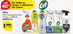 Pingo Doce Cif Spray Ultra Desengordurante 500ml promoção