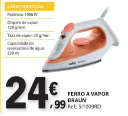 E.Leclerc FERRO A VAPOR BRAUN promoção