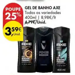 Pingo Doce GEL DE BANHO AXE promoção