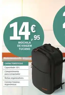 E.Leclerc Mochila de Viagem Tucano promoção