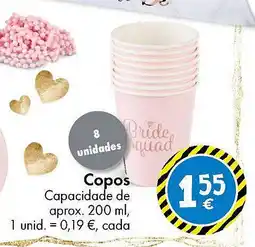 TEDi Copos Capacidade de aprox promoção
