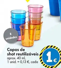 TEDi Copos de shot reutilizáveis promoção