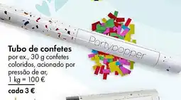 TEDi Tubo de confetes promoção