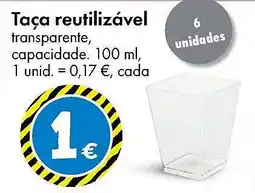 TEDi Taça reutilizável transparente, capacidade. promoção