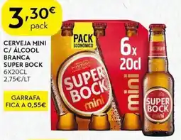 Spar Cerveja mini c/ álcool branca super bock promoção