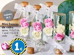 TEDi Mini frascos de vidro promoção