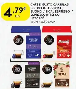 Spar Café d gusto cápsulas ristretto ardenza / buondi/sical espresso / espresso intenso nescafé promoção