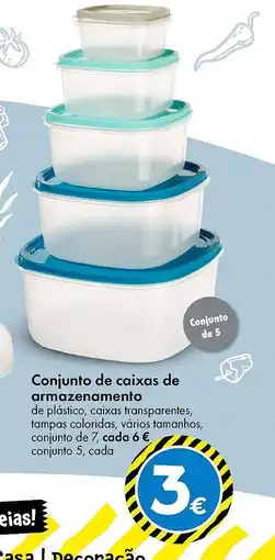 TEDi Conjunto de caixas de armazenamento promoção