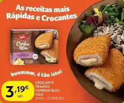 Spar Crocante frango cordon bleu iglo promoção