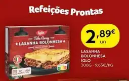 Spar Lasanha bolonhesa iglo promoção