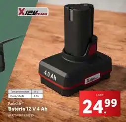 Lidl Parkside Bateria 12 V 4 Ah promoção