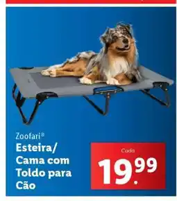 Lidl Zoofari Esteira/Cama com Toldo para Cão promoção