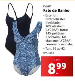 Lidl Crivit Fato de Banho promoção