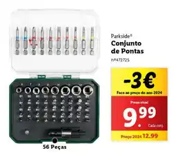 Lidl Parkside Conjunto de Pontas promoção