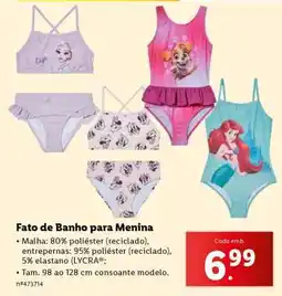 Lidl Fato de Banho para Menina promoção