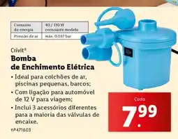 Lidl Crivit Bomba de Enchimento Elétrica promoção